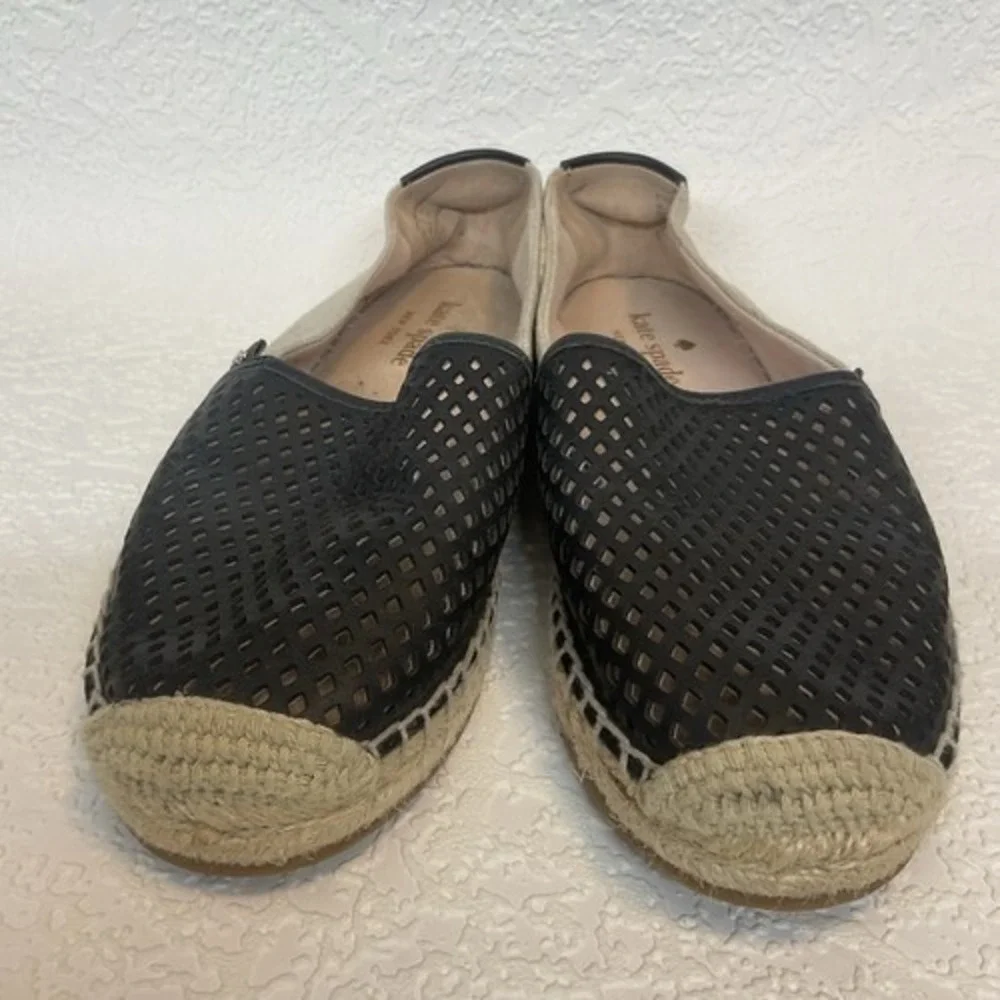 Kate Spade Greer Perforated Parchment Slip On Espadrilles Flats Women 7B Vietnam